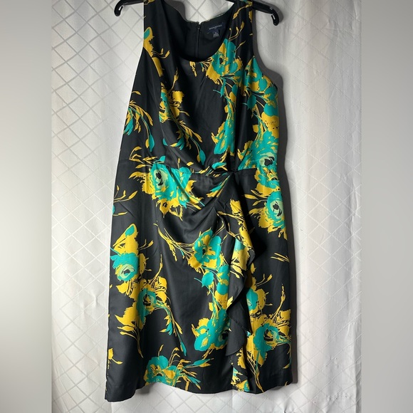 Beautiful Banana Republic Black Dress with Yellow and Teal Flowers, Size… - Picture 8 of 8